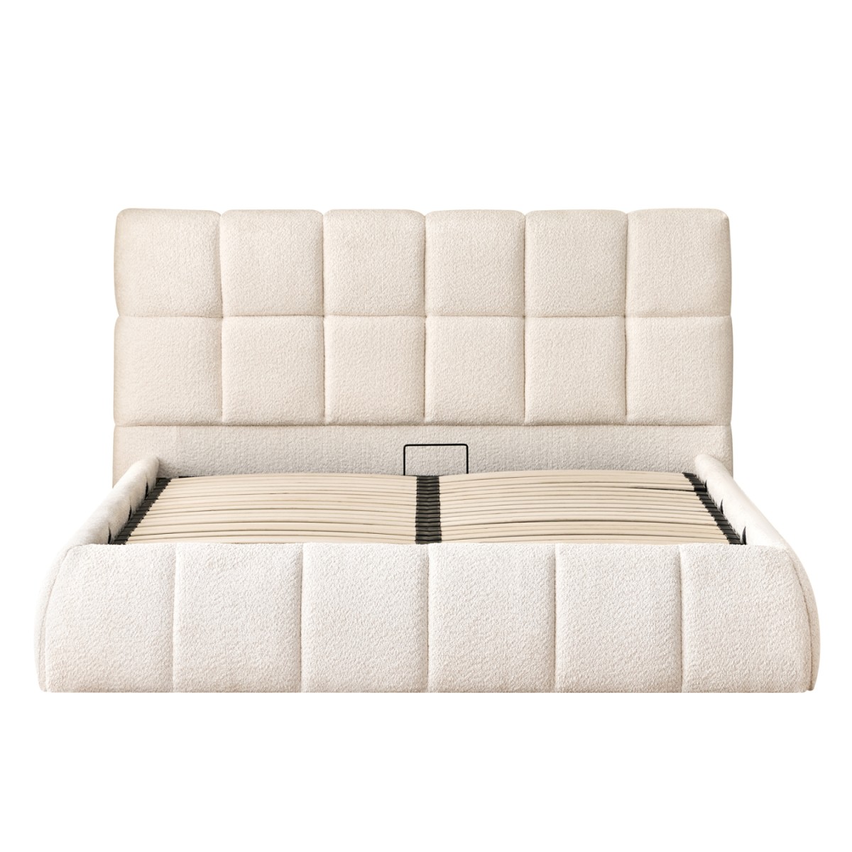 ΚΡΕΒΑΤΙ ΔΙΠΛΟ EDDY HM731.03 ΜΠΕΖ ΜΠΟΥΚΛΕ & ΑΠΟΘΗΚΕΥΤΙΚΟΣ ΧΩΡΟΣ ΓΙΑ  ΣΤΡΩΜΑ 160x200εκ