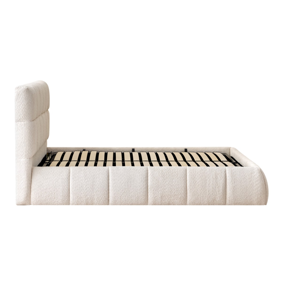 ΚΡΕΒΑΤΙ ΔΙΠΛΟ EDDY HM731.03 ΜΠΕΖ ΜΠΟΥΚΛΕ & ΑΠΟΘΗΚΕΥΤΙΚΟΣ ΧΩΡΟΣ ΓΙΑ  ΣΤΡΩΜΑ 160x200εκ