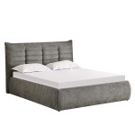 ΚΡΕΒΑΤΙ ΔΙΠΛΟ SANDRA HM732.01 ΓΚΡΙ ΥΦΑΣΜΑ & ΑΠΟΘΗΚΕΥΤΙΚΟΣ ΧΩΡΟΣ ΓΙΑ ΣΤΡΩΜΑ 160x200εκ