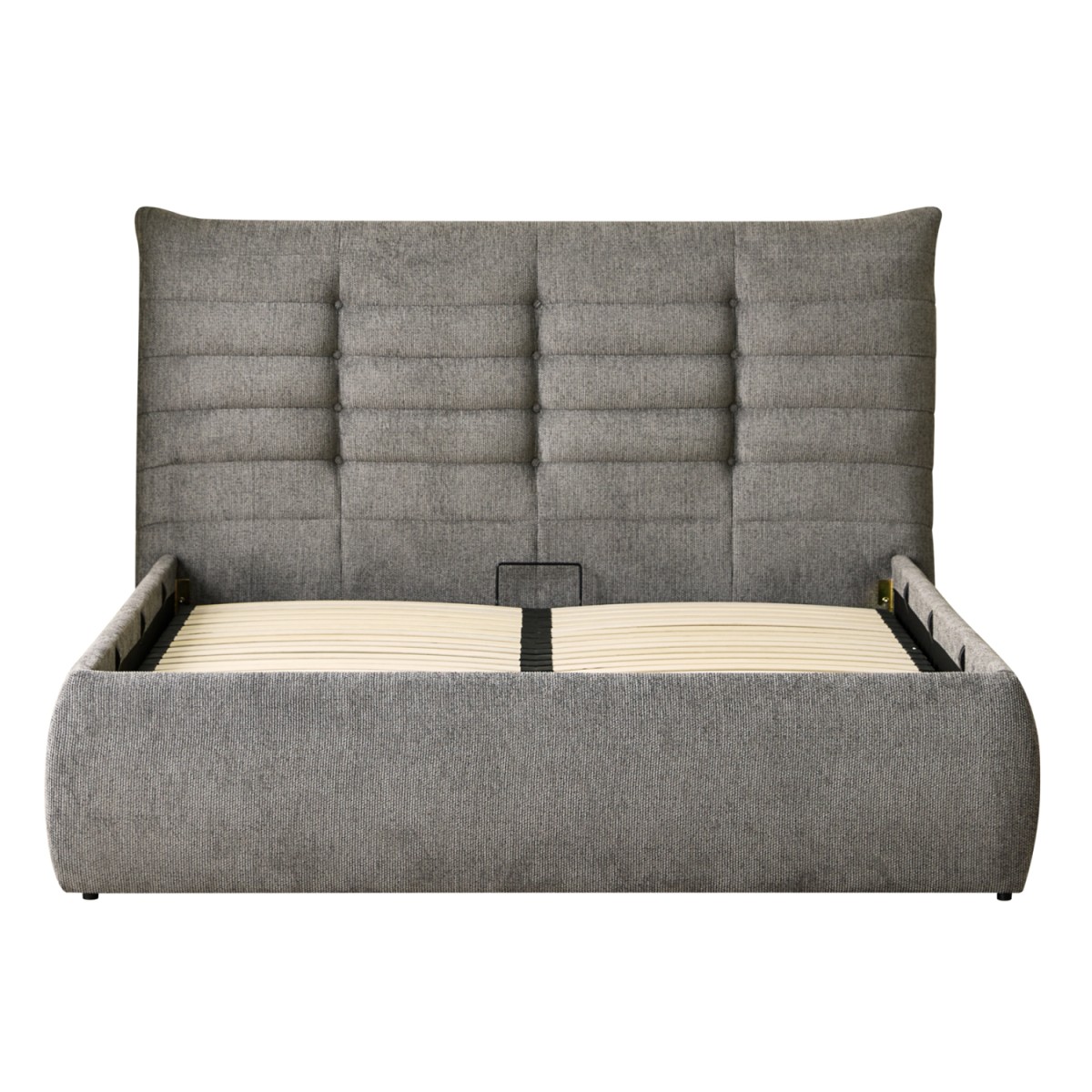 ΚΡΕΒΑΤΙ ΔΙΠΛΟ SANDRA HM732.01 ΓΚΡΙ ΥΦΑΣΜΑ & ΑΠΟΘΗΚΕΥΤΙΚΟΣ ΧΩΡΟΣ ΓΙΑ ΣΤΡΩΜΑ 160x200εκ