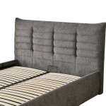 ΚΡΕΒΑΤΙ ΔΙΠΛΟ SANDRA HM732.01 ΓΚΡΙ ΥΦΑΣΜΑ & ΑΠΟΘΗΚΕΥΤΙΚΟΣ ΧΩΡΟΣ ΓΙΑ ΣΤΡΩΜΑ 160x200εκ