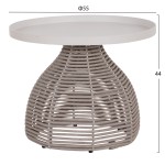ΣΕΤ ΣΑΛΟΝΙ 5ΤΜΧ DRISCOLL ΗM6473.02 IVORY ΑΛΟΥΜΙΝΙΟ--ΜΠΕΖ ΣΧΟΙΝΙ & OLEFIN ΥΦΑΣΜΑ