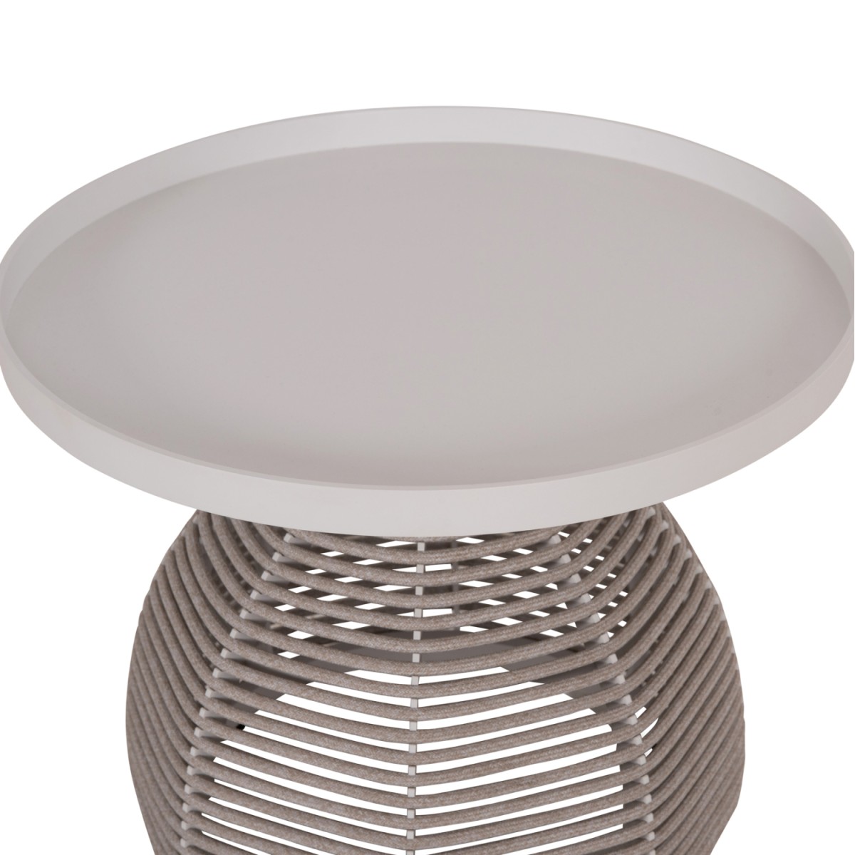 ΣΕΤ ΣΑΛΟΝΙ 5ΤΜΧ DRISCOLL ΗM6473.02 IVORY ΑΛΟΥΜΙΝΙΟ--ΜΠΕΖ ΣΧΟΙΝΙ & OLEFIN ΥΦΑΣΜΑ