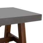 ΤΡΑΠΕΖΙ ΤΡΑΠΕΖΑΡΙΑΣ FIBER CEMENT & ΞΥΛΟ ΑΚΑΚΙΑΣ MAEVE HM6575.01 ΓΚΡΙ 200x100x75Υεκ