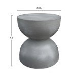 ΣΚΑΜΠΟ ΣΤΡΟΓΓΥΛΟ ZINI HM6580.01 FIBER CEMENT ΣΕ ΓΚΡΙ Φ35x43Υεκ