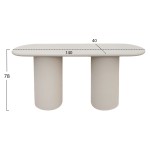 ΚΟΝΣΟΛΑ KENJI HM6584.02 FIBER CEMENT ΣΕ ΑΝΟΙΧΤΟ ΜΠΕΖ--140x40x77Υεκ.