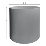 ΤΡΑΠΕΖΙ ΒΟΗΘΗΤΙΚΟ FIBER CEMENT ΣΤΡΟΓΓΥΛΟ KYOKO HM6592.01 ΓΚΡΙ Φ40x43Υεκ.