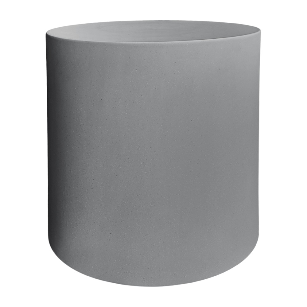 ΤΡΑΠΕΖΙ ΒΟΗΘΗΤΙΚΟ FIBER CEMENT ΣΤΡΟΓΓΥΛΟ KYOKO HM6592.01 ΓΚΡΙ Φ40x43Υεκ.