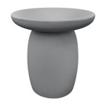 ΤΡΑΠΕΖΙ ΒΟΗΘΗΤΙΚΟ FIBER CEMENT ΣΤΡΟΓΓΥΛΟ HIKARI HM6593.01 ΓΚΡΙ Φ46x48Υεκ.