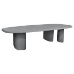 ΤΡΑΠΕΖΙ ΤΡΑΠΕΖΑΡΙΑΣ FIBER CEMENT ΟΒΑΛ GLEN HM6598.01 ΓΚΡΙ 260x95x75Υεκ