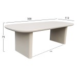 ΤΡΑΠΕΖΙ ΤΡΑΠΕΖΑΡΙΑΣ AZAMI HM6601.02 ΜΠΕΖ FIBER CEMENT 300x112x75Υεκ.