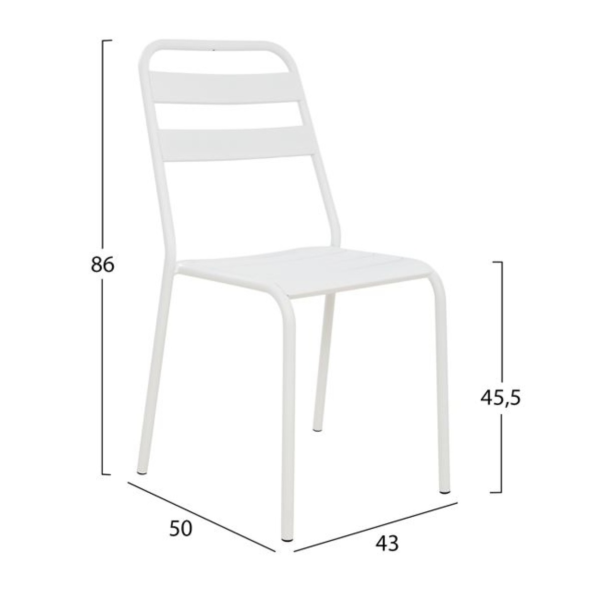 ΚΑΡΕΚΛΑ ΜΕΤΑΛΛΙΚΗ ΛΕΥΚΗ ΜΑΤ JASON HM5177.02 43x50x86cm ΚΑΡΕΚΛΑ ΜΕΤΑΛΛΙΚΗ ΛΕΥΚΗ ΜΑΤ JASON HM5177.02 43x50x86cm