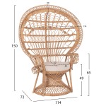 ΠΟΛΥΘΡΟΝΑ ROYAL PEACOCK HM9342 RATTAN ΣΕ ΦΥΣΙΚΟ-ΜΑΞΙΛΑΡΙ ΜΠΕΖ 114x72x150Yεκ. ΠΟΛΥΘΡΟΝΑ ROYAL PEACOCK HM9342 RATTAN ΣΕ ΦΥΣΙΚΟ-ΜΑΞΙΛΑΡΙ ΜΠΕΖ 114x72x150Yεκ.