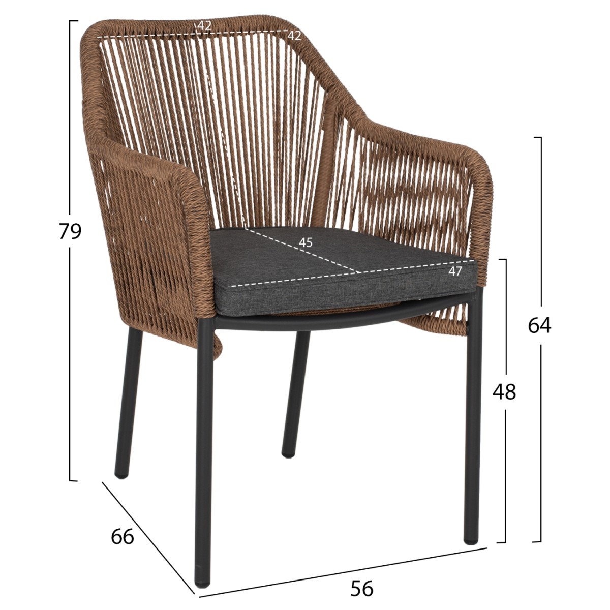 ΠΟΛΥΘΡΟΝΑ ΑΛΟΥΜΙΝΙΟΥ ΓΚΡΙ ΜΕ ΣΧΟΙΝΙ WICKER PE 56x66x79Yεκ. HM5855.03 ΠΟΛΥΘΡΟΝΑ ΑΛΟΥΜΙΝΙΟΥ ΓΚΡΙ ΜΕ ΣΧΟΙΝΙ WICKER PE 56x66x79Yεκ. HM5855.03