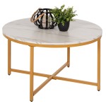 ΤΡΑΠΕΖΙ ΣΑΛΟΝΙΟΥ HM9420.01 WHITE MARBLE ΜΕΛΑΜΙΝΗ-ΧΡΥΣΗ ΜΕΤΑΛΛΙΚΗ ΒΑΣΗ Φ80x48,5Yεκ. ΤΡΑΠΕΖΙ ΣΑΛΟΝΙΟΥ HM9420.01 WHITE MARBLE ΜΕΛΑΜΙΝΗ-ΧΡΥΣΗ ΜΕΤΑΛΛΙΚΗ ΒΑΣΗ Φ80x48,5Yεκ.