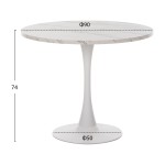 ΤΡΑΠΕΖΙ ΤΡΑΠΕΖΑΡΙΑΣ ROLLO HM9421.01 ΣΤΡΟΓΓΥΛΟ WHITE MARBLE Φ90x74Y εκ. ΤΡΑΠΕΖΙ ΤΡΑΠΕΖΑΡΙΑΣ ROLLO HM9421.01 ΣΤΡΟΓΓΥΛΟ WHITE MARBLE Φ90x74Y εκ.