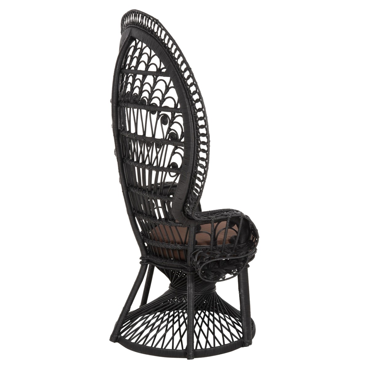 ΠΟΛΥΘΡΟΝΑ ROYAL PEACOCK HM9342.03 RATTAN ΜΑΥΡΟ-ΜΑΞΙΛΑΡΙ ΚΑΦΕ 114x72x150Yεκ. ΠΟΛΥΘΡΟΝΑ ROYAL PEACOCK HM9342.03 RATTAN ΜΑΥΡΟ-ΜΑΞΙΛΑΡΙ ΚΑΦΕ 114x72x150Yεκ.