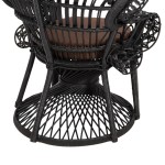 ΠΟΛΥΘΡΟΝΑ ROYAL PEACOCK HM9342.03 RATTAN ΜΑΥΡΟ-ΜΑΞΙΛΑΡΙ ΚΑΦΕ 114x72x150Yεκ. ΠΟΛΥΘΡΟΝΑ ROYAL PEACOCK HM9342.03 RATTAN ΜΑΥΡΟ-ΜΑΞΙΛΑΡΙ ΚΑΦΕ 114x72x150Yεκ.