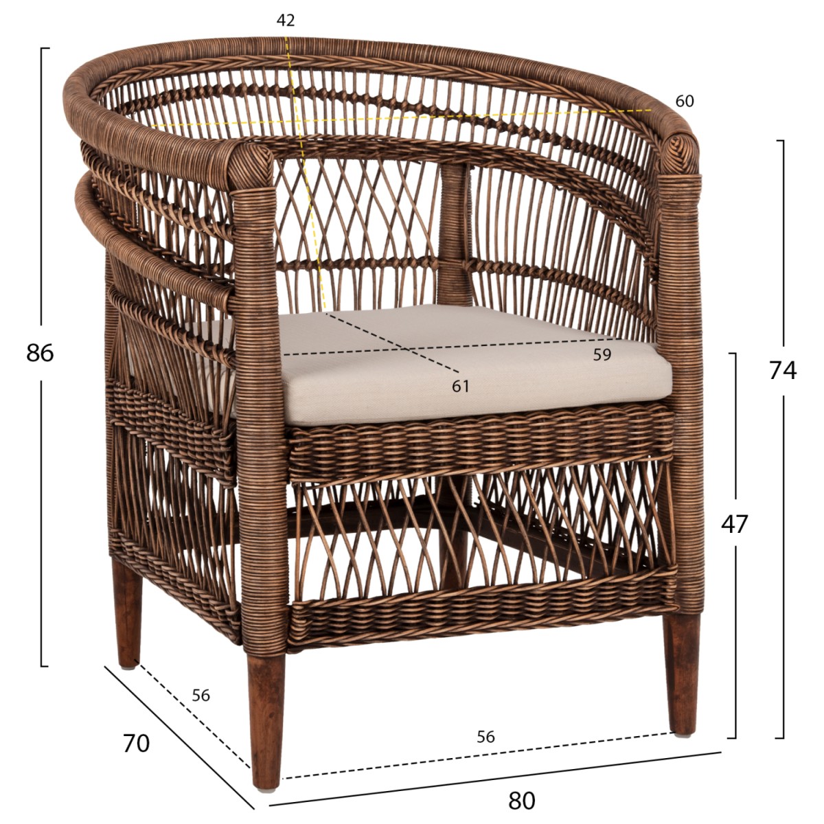ΠΟΛΥΘΡΟΝΑ MALAWI HM9635.01 ΞΥΛΟ ΜΑΟΝΙ ΜΕ RATTAN ΚΑΦΕ-ΛΕΥΚΟ ΜΑΞΙΛΑΡΙ 80x70x86Υεκ. ΠΟΛΥΘΡΟΝΑ MALAWI HM9635.01 ΞΥΛΟ ΜΑΟΝΙ ΜΕ RATTAN ΚΑΦΕ-ΛΕΥΚΟ ΜΑΞΙΛΑΡΙ 80x70x86Υεκ.