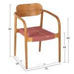 ΠΟΛΥΘΡΟΝΑ OSLO HM9636.06 ΞΥΛΟ TEAK ΦΥΣΙΚΟ & ΡΟΖ ΣΧΟΙΝΙ 55x54x80Yεκ. ΠΟΛΥΘΡΟΝΑ OSLO HM9636.06 ΞΥΛΟ TEAK ΦΥΣΙΚΟ & ΡΟΖ ΣΧΟΙΝΙ 55x54x80Yεκ.
