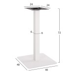 ΒΑΣΗ ΜΕΤΑΛΛΙΚΗ ΛΕΥΚΗ ΜΑΤ 40X40X72Υεκ. HM414.12 ΒΑΣΗ ΜΕΤΑΛΛΙΚΗ ΛΕΥΚΗ ΜΑΤ 40X40X72Υεκ. HM414.12