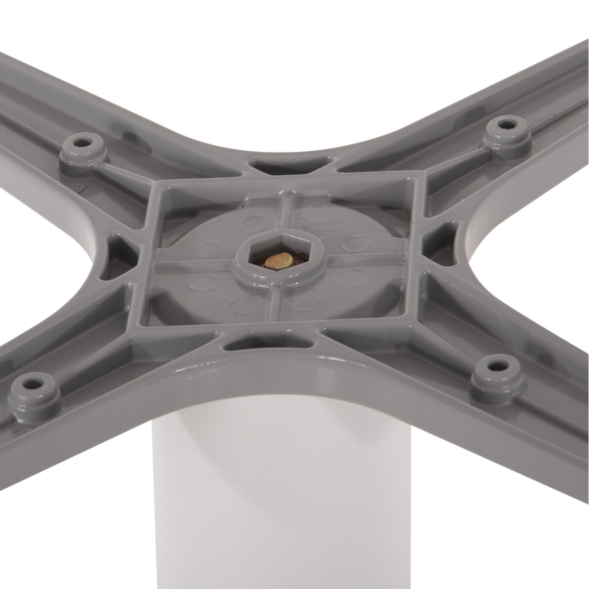 ΒΑΣΗ ΤΡΑΠΕΖΙΟΥ ΑΛΟΥΜΙΝΙΟΥ ΛΕΥΚΟ ΜΑΤ HM475.02 ΣΤΑΥΡΟΣ 46Χ46εκ 46Χ46Χ72Υεκ.