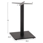 ΒΑΣΗ ΤΡΑΠΕΖΙΟΥ ΑΛΟΥΜΙΝΙΟΥ ΓΚΡΙ HM475.20 ΣΤΑΥΡΟΣ 46Χ46εκ 46Χ46Χ72Υεκ.