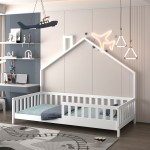ΚΡΕΒΑΤΙ ΠΑΙΔΙΚΟ HOUSER HM740.03 τ.MONTESSORI ΞΥΛΟ ΠΕΥΚΟ ΛΕΥΚΟ--ΓΙΑ 190x90εκ