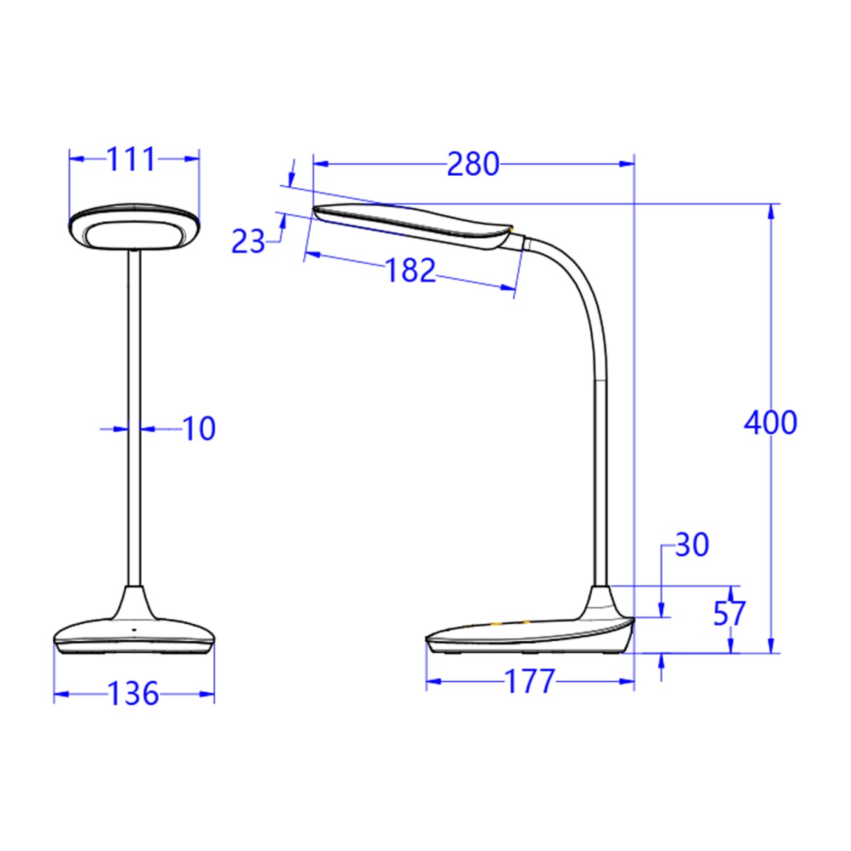 ΦΩΤΙΣΤΙΚΟ ΓΡΑΦΕΙΟΥ LED BLAIN HM4444.03 ΓΑΛΑΖΙΟ-ΛΕΥΚΟ ABS 13,6x17,7x40Υ εκ. ΦΩΤΙΣΤΙΚΟ ΓΡΑΦΕΙΟΥ LED BLAIN HM4444.03 ΓΑΛΑΖΙΟ-ΛΕΥΚΟ ABS 13,6x17,7x40Υ εκ.