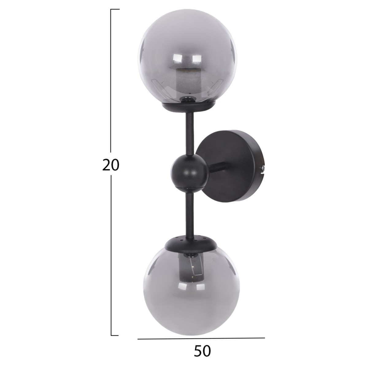 ΦΩΤΙΣΤΙΚΟ ΑΠΛΙΚΑ ME ΔΥΟ ΓΛΟΜΠΟΥΣ ΚΑΘΕΤΑ 50x15x20Y εκ.HM7638.01 ΦΩΤΙΣΤΙΚΟ ΑΠΛΙΚΑ ME ΔΥΟ ΓΛΟΜΠΟΥΣ ΚΑΘΕΤΑ 50x15x20Y εκ.HM7638.01