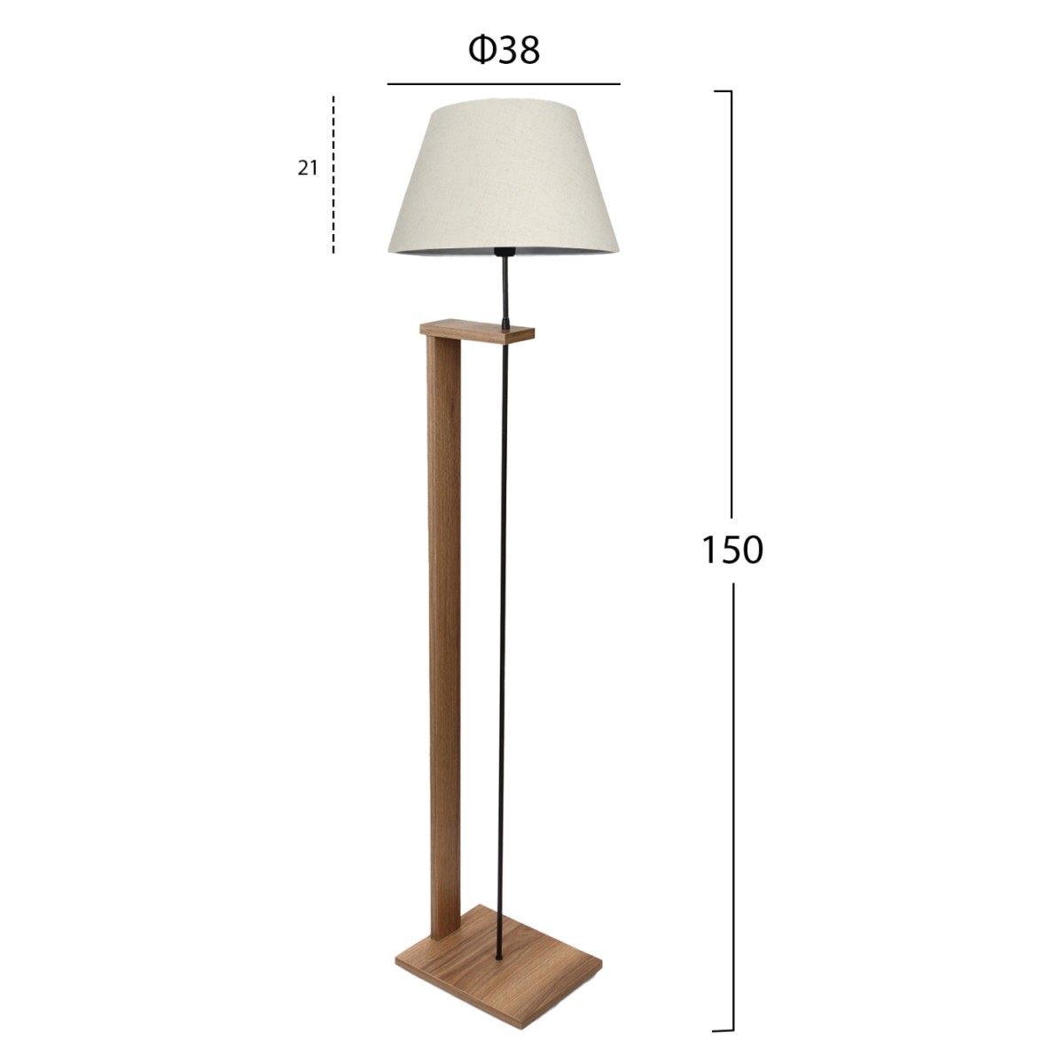 ΦΩΤΙΣΤΙΚΟ ΔΑΠΕΔΟΥ MDF ΚΑΡΥΔΙ ΜΕ ΕΚΡΟΥ HM7609.01 Φ38x150 εκ. ΦΩΤΙΣΤΙΚΟ ΔΑΠΕΔΟΥ MDF ΚΑΡΥΔΙ ΜΕ ΕΚΡΟΥ HM7609.01 Φ38x150 εκ.