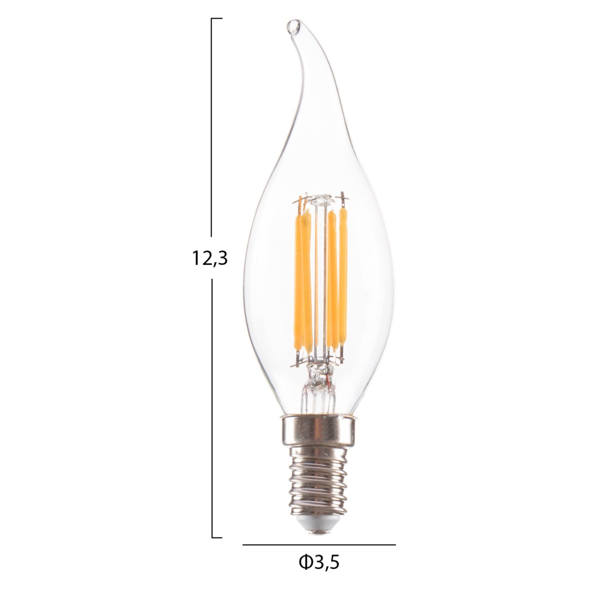 ΛΑΜΠΤΗΡΑΣ HM4047.01 ΣΤΥΛ ΦΛΟΓΑ LED FILAMENT 6W E14 3000K ΔΙΑΦΑΝΟ DIMMABLE ΛΑΜΠΤΗΡΑΣ HM4047.01 ΣΤΥΛ ΦΛΟΓΑ LED FILAMENT 6W E14 3000K ΔΙΑΦΑΝΟ DIMMABLE