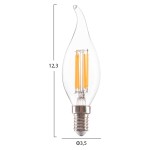 ΛΑΜΠΤΗΡΑΣ HM4047.01 ΣΤΥΛ ΦΛΟΓΑ LED FILAMENT 6W E14 3000K ΔΙΑΦΑΝΟ DIMMABLE ΛΑΜΠΤΗΡΑΣ HM4047.01 ΣΤΥΛ ΦΛΟΓΑ LED FILAMENT 6W E14 3000K ΔΙΑΦΑΝΟ DIMMABLE