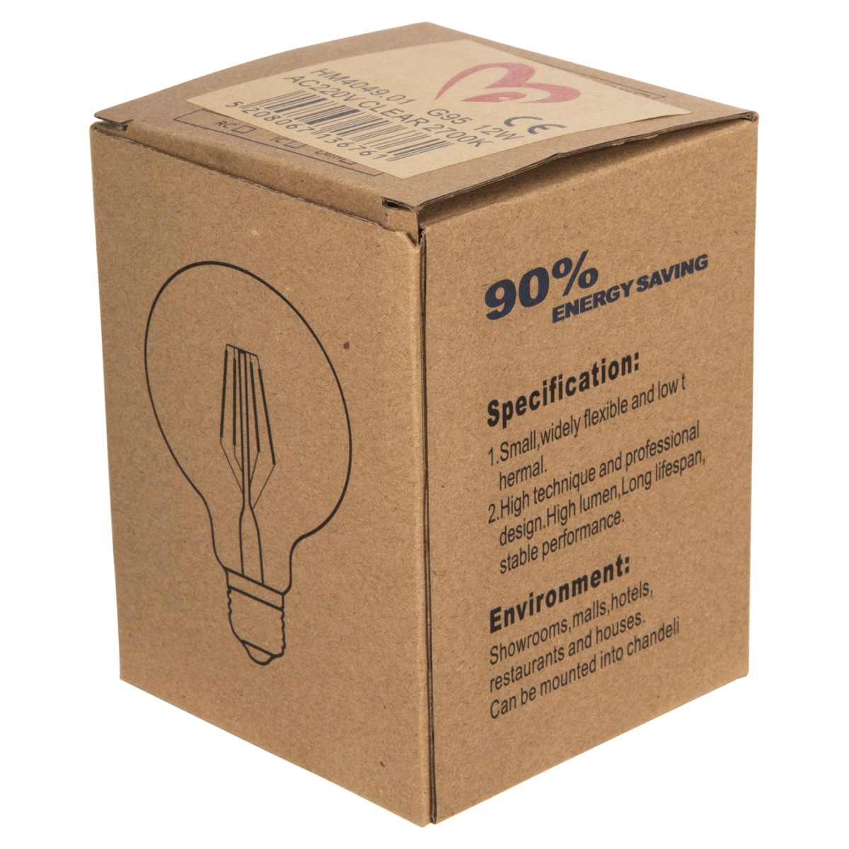 ΛΑΜΠΤΗΡΑΣ GLOBO LED FILAMENT 12W E27 3000K ΔΙΑΦΑΝΟΣ HM4049.01 ΛΑΜΠΤΗΡΑΣ GLOBO LED FILAMENT 12W E27 3000K ΔΙΑΦΑΝΟΣ HM4049.01