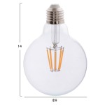ΛΑΜΠΤΗΡΑΣ GLOBO LED FILAMENT 8W E27 3000K ΔΙΑΦΑΝΟΣ DIMMABLE HM4050.01 ΛΑΜΠΤΗΡΑΣ GLOBO LED FILAMENT 8W E27 3000K ΔΙΑΦΑΝΟΣ DIMMABLE HM4050.01