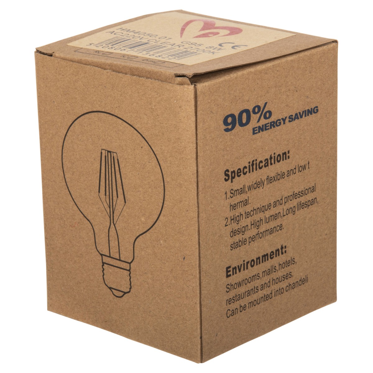 ΛΑΜΠΤΗΡΑΣ GLOBO LED FILAMENT 8W E27 3000K ΔΙΑΦΑΝΟΣ DIMMABLE HM4050.01 ΛΑΜΠΤΗΡΑΣ GLOBO LED FILAMENT 8W E27 3000K ΔΙΑΦΑΝΟΣ DIMMABLE HM4050.01
