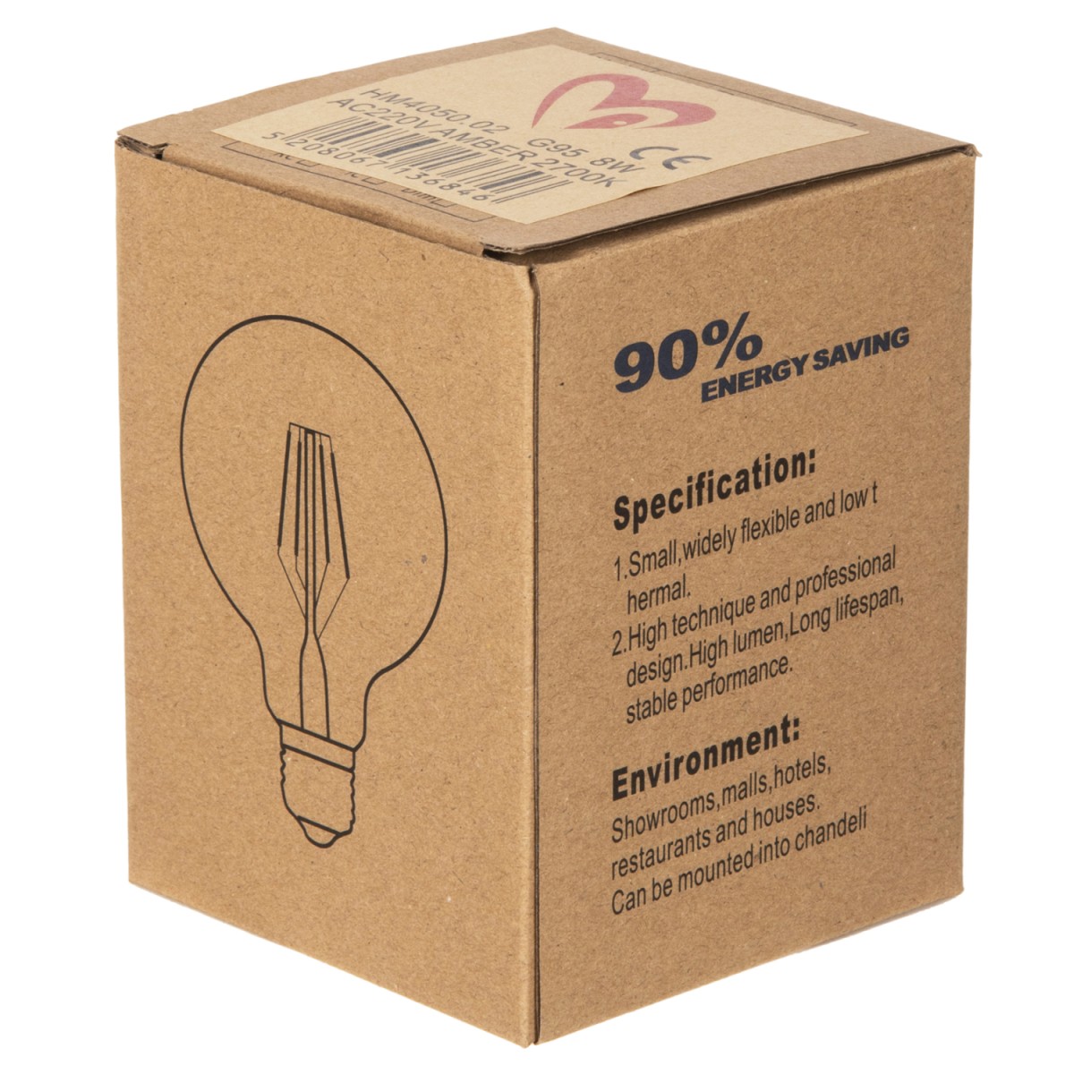 ΛΑΜΠΤΗΡΑΣ GLOBO LED FILAMENT 8W E27 2700K ΧΡΥΣΟ DIMMABLE HM4050.02 ΛΑΜΠΤΗΡΑΣ GLOBO LED FILAMENT 8W E27 2700K ΧΡΥΣΟ DIMMABLE HM4050.02