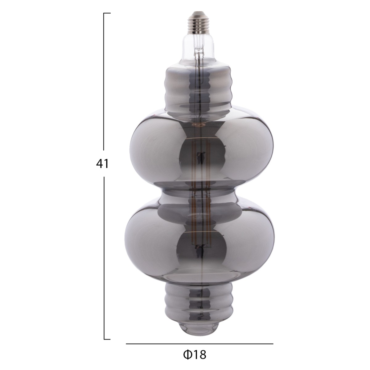 ΛΑΜΠΤΗΡΑΣ LED FILAMENT 8W E27 3000K SMOKE COLOR DIMMABLE HM4053.03 ΛΑΜΠΤΗΡΑΣ LED FILAMENT 8W E27 3000K SMOKE COLOR DIMMABLE HM4053.03