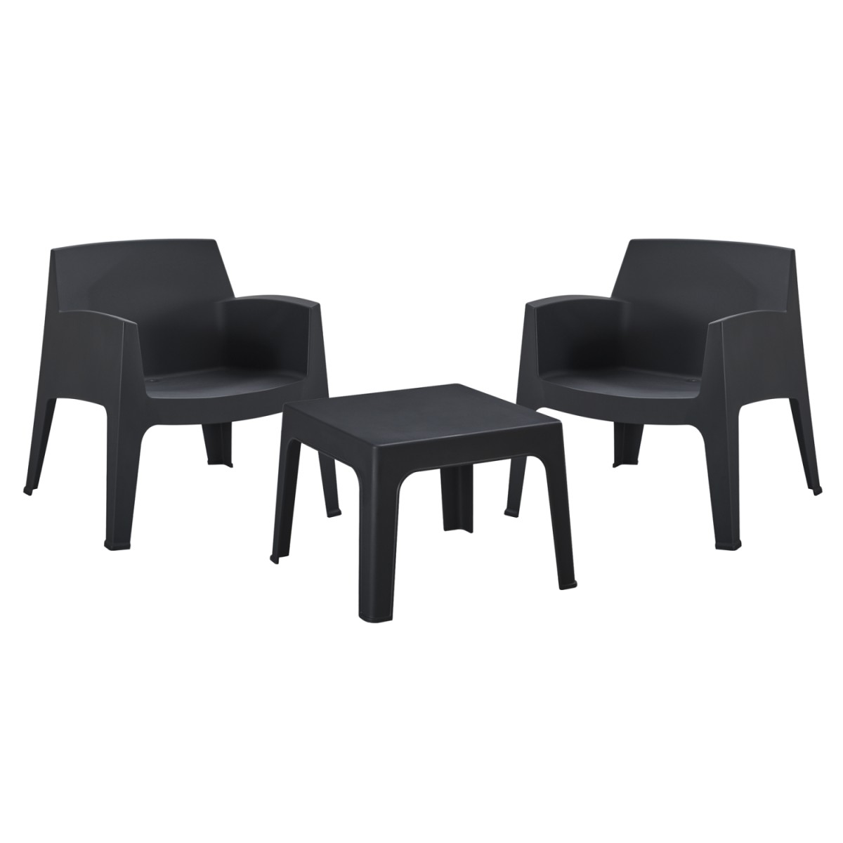 ΣΕΤ LOUNGE 3ΤΜΧ SLEEK HM21274.02 ΜΑΥΡΟ ΠΟΛΥΠΡΟΠΥΛΕΝΙΟ