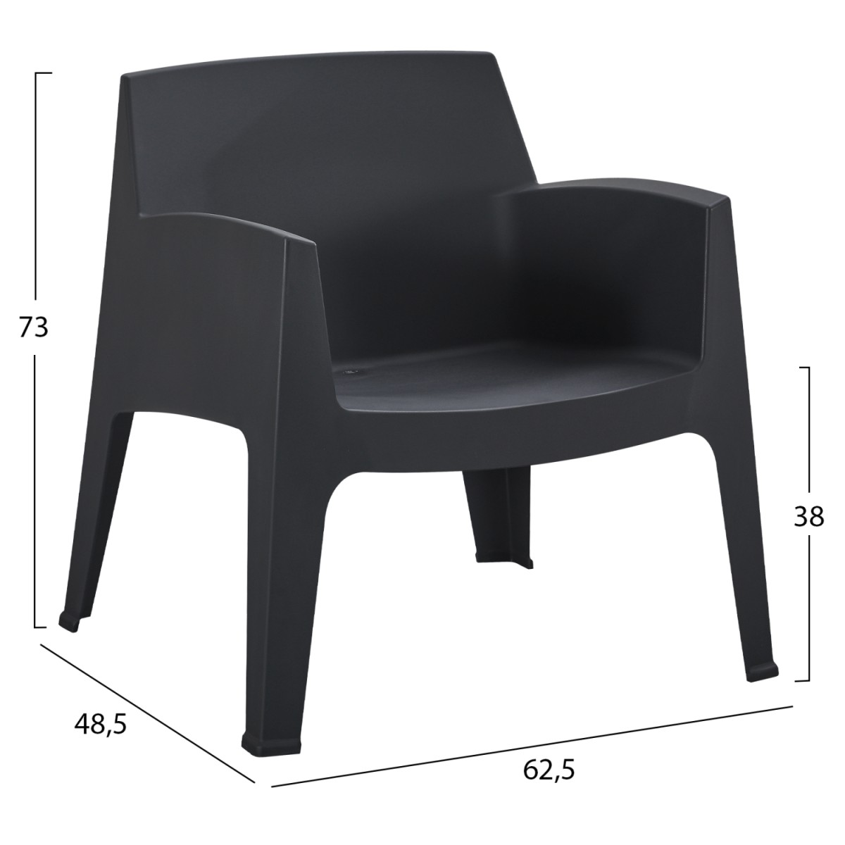 ΣΕΤ LOUNGE 3ΤΜΧ SLEEK HM21274.02 ΜΑΥΡΟ ΠΟΛΥΠΡΟΠΥΛΕΝΙΟ