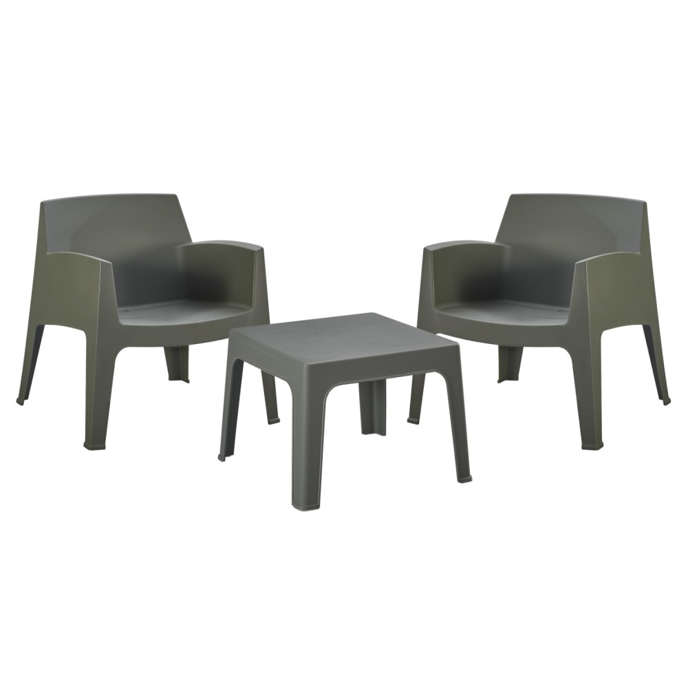 ΣΕΤ LOUNGE 3ΤΜΧ SLEEK HM21274.05 DARK OLIVE GREEN ΠΟΛΥΠΡΟΠΥΛΕΝΙΟ