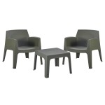 ΣΕΤ LOUNGE 3ΤΜΧ SLEEK HM21274.05 DARK OLIVE GREEN ΠΟΛΥΠΡΟΠΥΛΕΝΙΟ