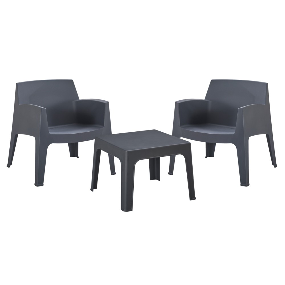 ΣΕΤ LOUNGE 3ΤΜΧ SLEEK HM21274.10 ΓΚΡΙ ΠΟΛΥΠΡΟΠΥΛΕΝΙΟ