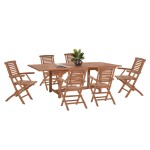 ΣΕΤ ΤΡΑΠΕΖΑΡΙΑΣ CRANDER HM21288 ΤΡΑΠΕΖΙ & 6 ΠΟΛΥΘΡΟΝΕΣ ΠΤΥΣΣΟΜΕΝΕΣ-ΤΕΑΚ