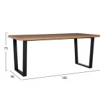ΣΕΤ ΤΡΑΠΕΖΑΡΙΑΣ 7ΤΜΧ MANIDO HM10949.03 MDF TOP--ΥΦΑΣΜΑ TAUPE & ΜΕΤΑΛΛΟ ΜΑΥΡΟ