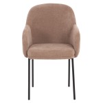 ΣΕΤ ΤΡΑΠΕΖΑΡΙΑΣ 7ΤΜΧ MANIDO HM10949.03 MDF TOP--ΥΦΑΣΜΑ TAUPE & ΜΕΤΑΛΛΟ ΜΑΥΡΟ