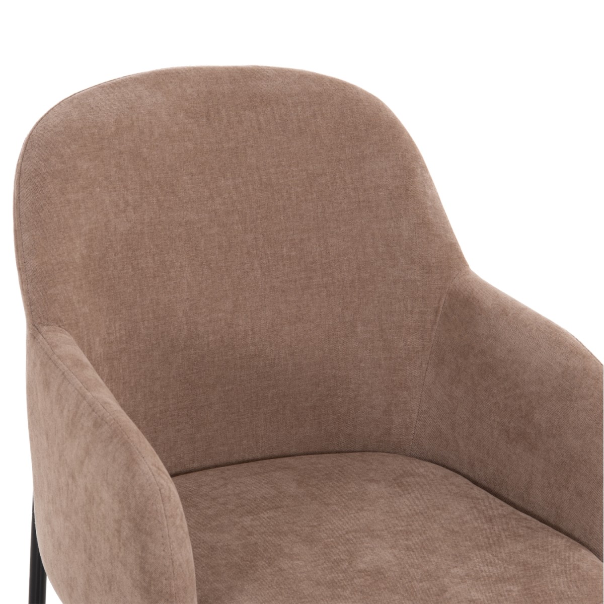 ΣΕΤ ΤΡΑΠΕΖΑΡΙΑΣ 7ΤΜΧ MANIDO HM10949.03 MDF TOP--ΥΦΑΣΜΑ TAUPE & ΜΕΤΑΛΛΟ ΜΑΥΡΟ