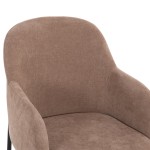 ΣΕΤ ΤΡΑΠΕΖΑΡΙΑΣ 7ΤΜΧ MANIDO HM10949.03 MDF TOP--ΥΦΑΣΜΑ TAUPE & ΜΕΤΑΛΛΟ ΜΑΥΡΟ