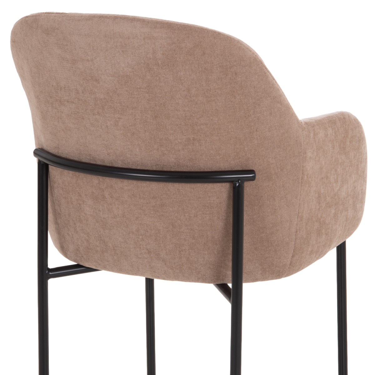 ΣΕΤ ΤΡΑΠΕΖΑΡΙΑΣ 7ΤΜΧ MANIDO HM10949.03 MDF TOP--ΥΦΑΣΜΑ TAUPE & ΜΕΤΑΛΛΟ ΜΑΥΡΟ