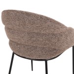 ΣΕΤ ΤΡΑΠΕΖΑΡΙΑΣ 7ΤΜΧ MANDY HM10957.03 MDF TOP--ΥΦΑΣΜΑ TAUPE & ΜΕΤΑΛ.ΠΟΔΙΑ